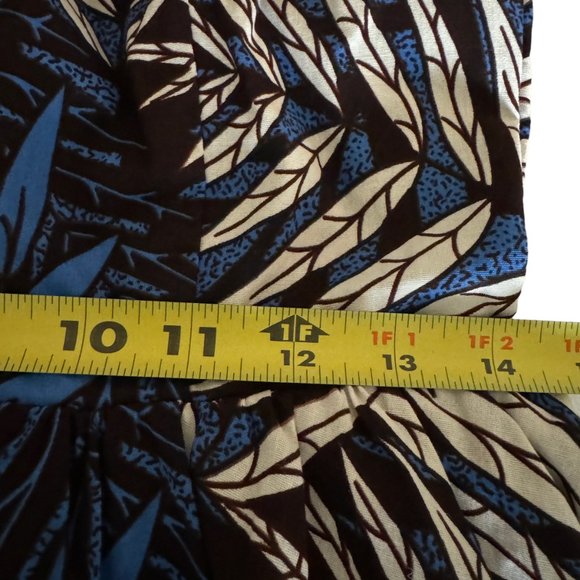 Tropical Palm Print Maxi Dress  African Wax Print Sleeveless V Neck Pockets XS - Picture 15 of 16